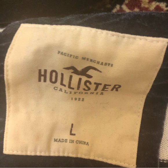 Hollister white and navy stripe cardigan LARGE L - Picture 6 of 7